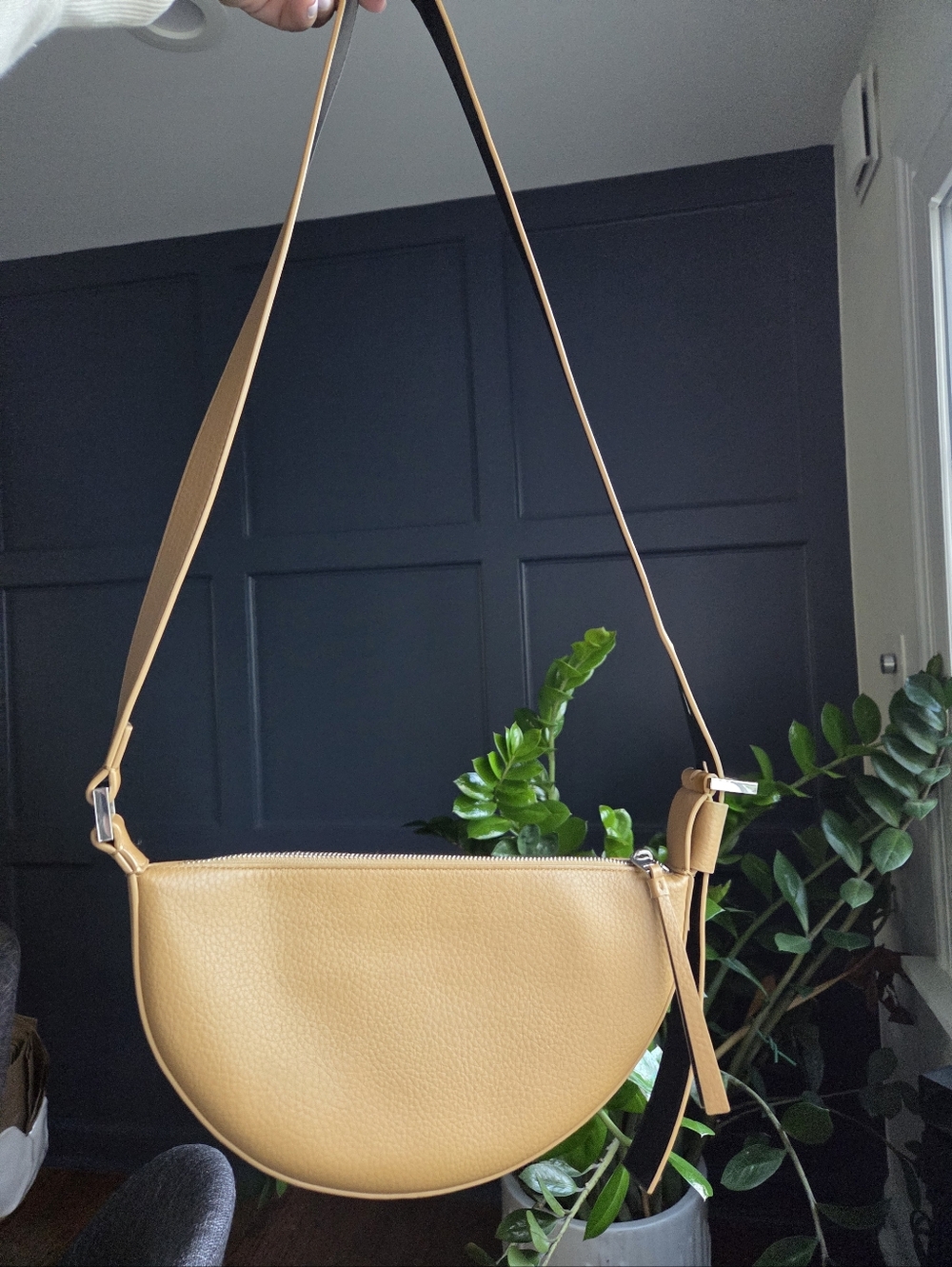 Halfmoon Crossbody Bag In Mink Brown